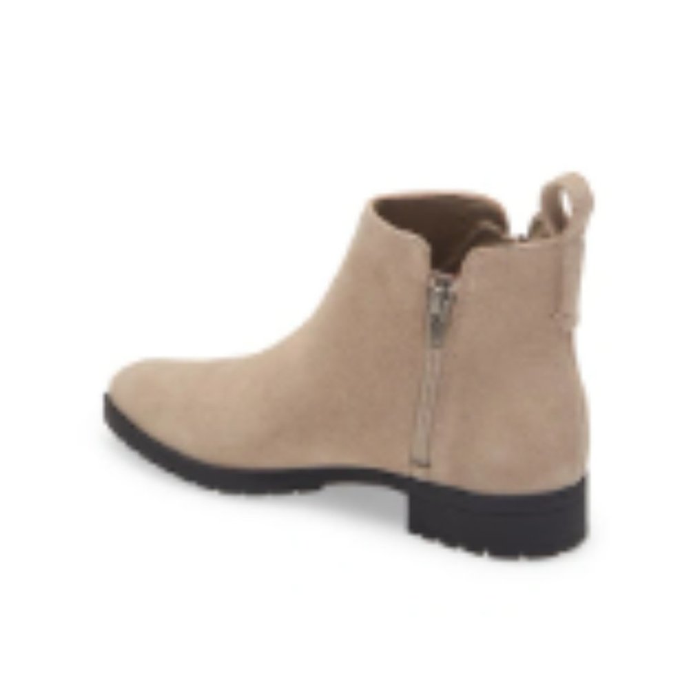Caslon Taupe Suede Ankle Booties with Side Zip